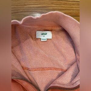 Aerie Zip-Up Sweatshirt Coral/Orange women’s S
